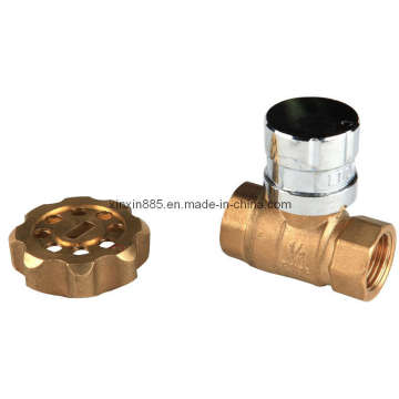 Brass Magnetic Lockable Ball Valve BS21 Standard